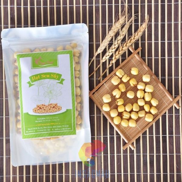 Mẫu tem nhãn mứt hạt sen đẹp, ấn tượng