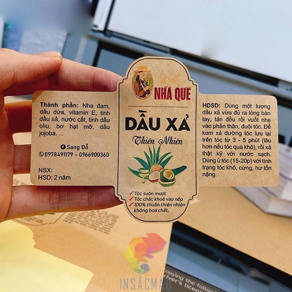 Tem Nhãn Nha Đam 16 Mẫu tem nhãn dầu xả nha đam