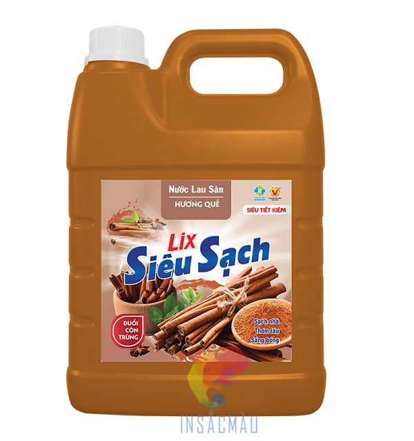 Mẫu tem nước lau sàn hình vuông