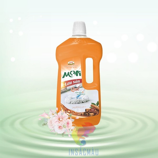 Mẫu tem nhãn nước lau sàn đẹp, chất lượng