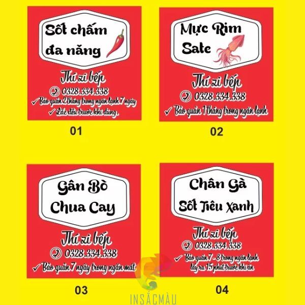 Mẫu tem nước sốt thiết kế theo yêu cầu