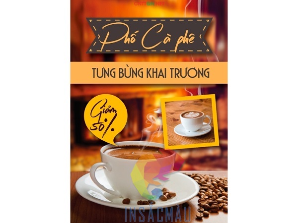 Mẫu tờ rơi khai trương quán cà phê