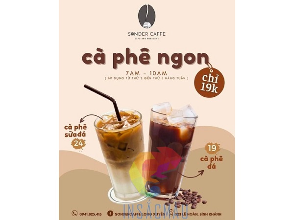 Mẫu tờ rơi cà phê ấn tượng