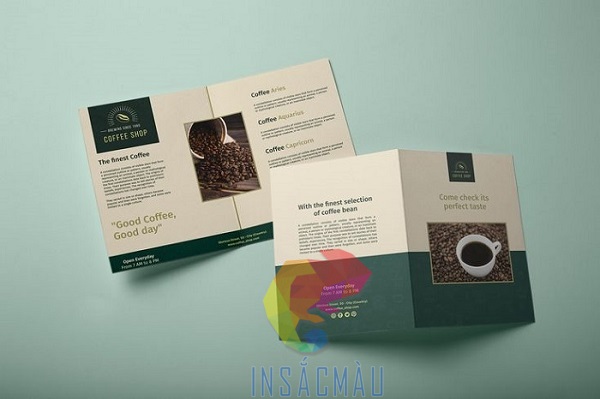 Mẫu tờ rơi cà phê gập đôi