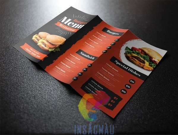 Mẫu tờ rơi cà phê kiểu gập 3