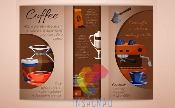 Mẫu tờ rơi cà phê thiết kế độc đáo