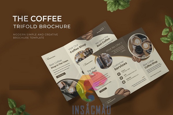 Mẫu tờ rơi cà phê đơn giản, tinh tế