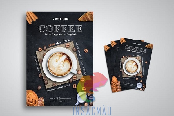 Mẫu tờ rơi cà phê đẹp, ấn tượng
