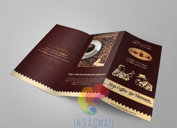 Mẫu tờ rơi cà phê loại gập 3