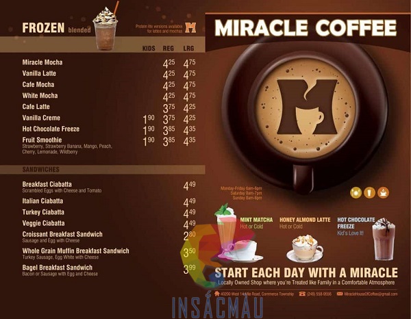 Mẫu tờ rơi cà phê phong cách sang trọng