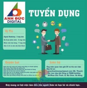 Mẫu tờ rơi tuyển dụng đẹp, thiết kế theo yêu cầu