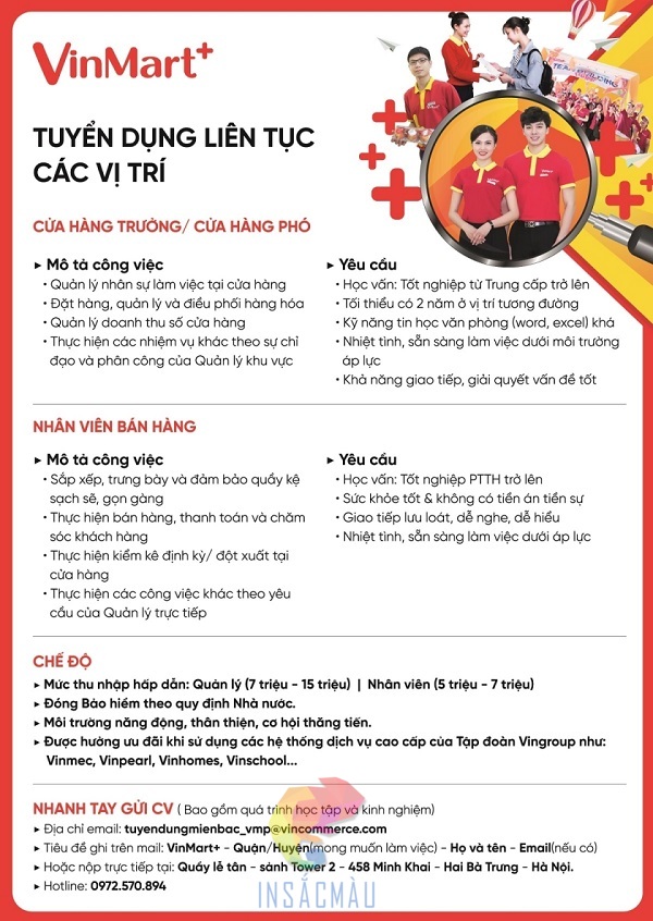 Mẫu tờ rơi tuyển dụng đẹp, chất lượng