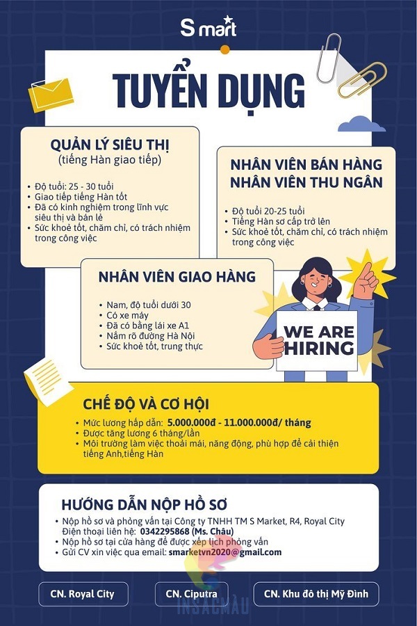 Mẫu tờ rơi tuyển dụng giá rẻ
