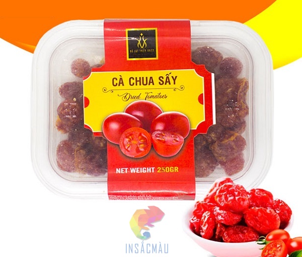 Hình dáng và kích thước tem nhãn cà chua sấy