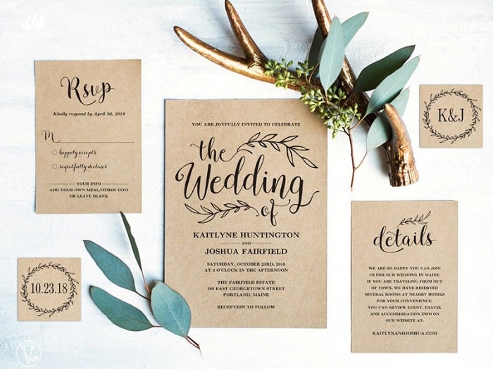 In Thiệp Cưới 36 Kích thước in thiệp cưới chuẩn