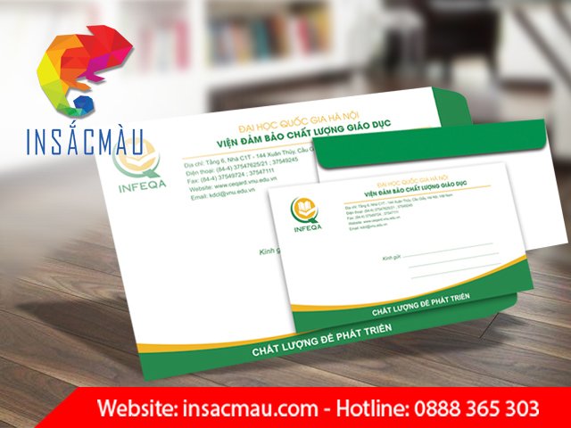 Mẫu bao thư, bì thư chỉn chu và chuyên nghiệp