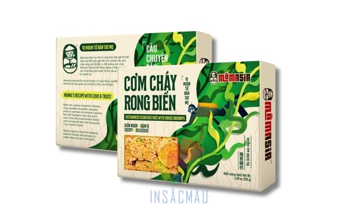 Mẫu hộp đựng cơm cháy rong biển