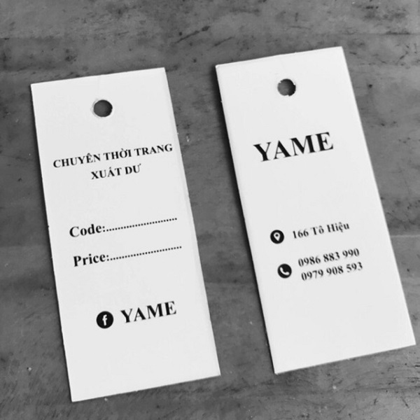 In Tag Giấy, Thẻ Treo 13 in tag giấy