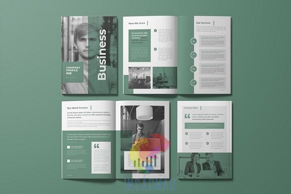 Mẫu tờ gấp đôi thiết kế bắt mắt