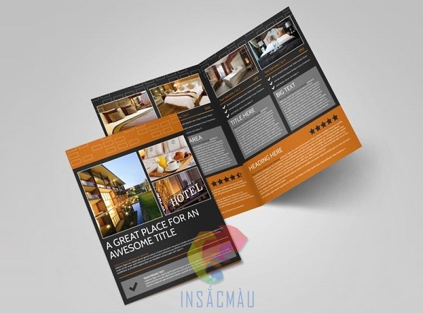 Mẫu tờ gấp cao cấp, kiểu gấp đôi