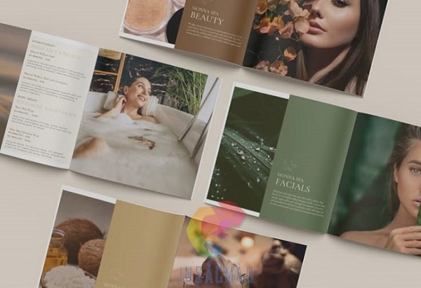 Mẫu tờ gấp spa thiết kế tinh tế
