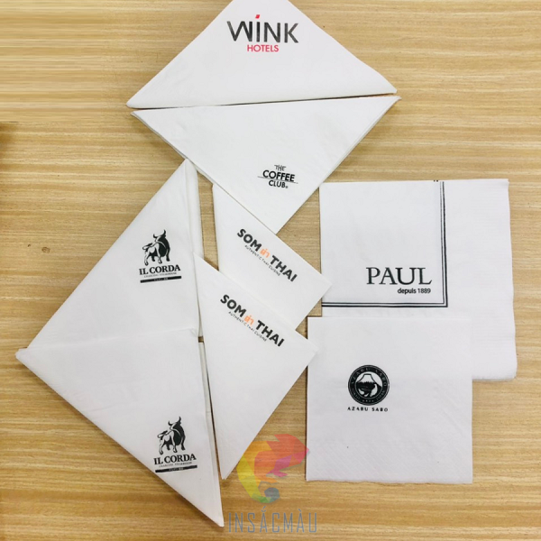 Mẫu giấy ăn in logo thương hiệu