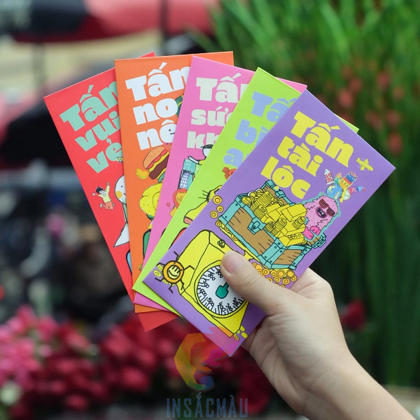 Mẫu bao lì xì Tết Bính Ngọ phong cách hiện đại