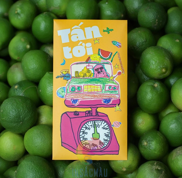 Mẫu bao lì xì màu vàng nổi bật