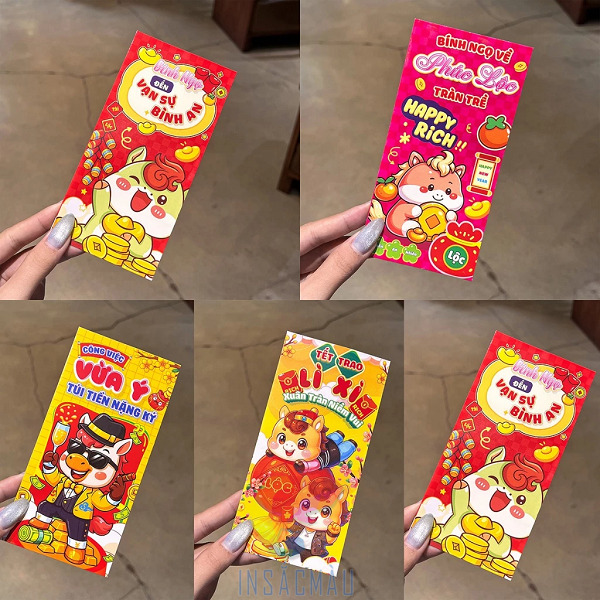 Mẫu bao lì xì thiết kế đa dạng