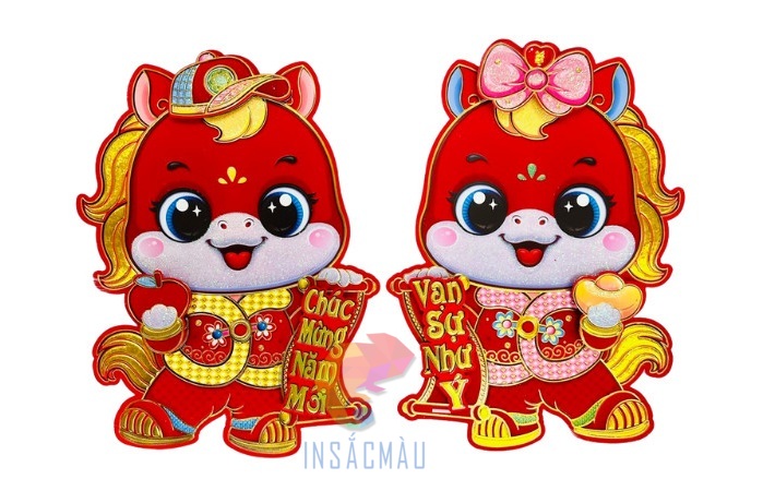 Mẫu sticker Tết Bính Ngọ