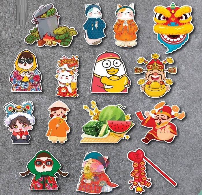 Các mẫu sticker Tết đáng yêu