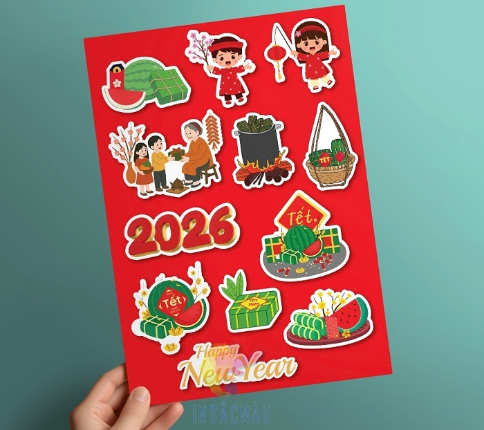 Các mẫu sticker Tết 2026 đáng yêu