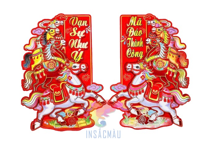 Mẫu sticker Tết 2026 - năm con ngựa