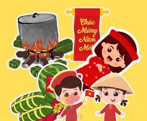 Mẫu sticker mùa Tết cute