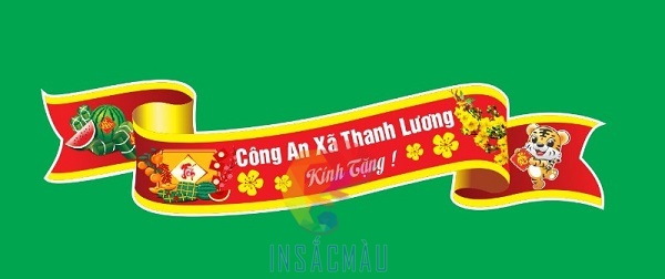 Mẫu tem dán giỏ quà tết đơn giản
