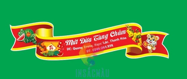 Mẫu tem dán giỏ quà tết dán mứt dừa