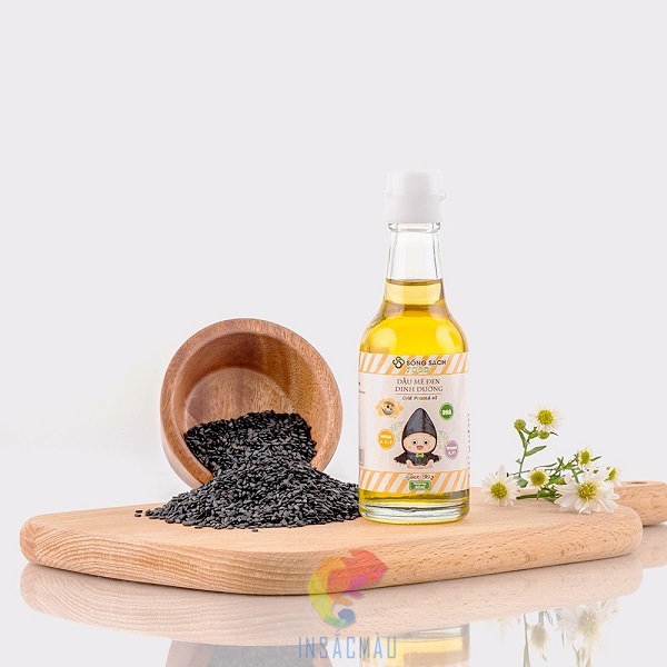 Mẫu tem nhãn dầu mè đẹp