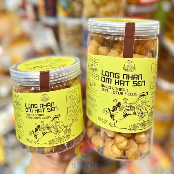 Mẫu tem long nhãn hình chữ nhật dán quanh thân hộp