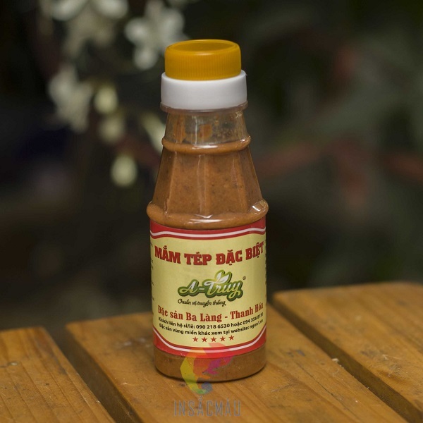 Mẫu tem nhãn mắm tép thiết kế theo yêu cầu