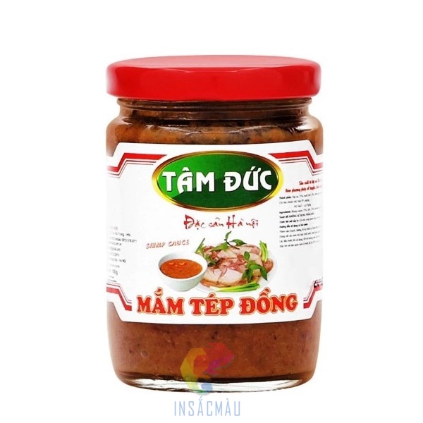 Mẫu tem nhãn mắm tép cao cấp