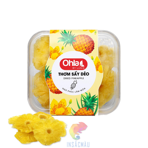 Kích thước và hình dáng tem nhãn dứa sấy