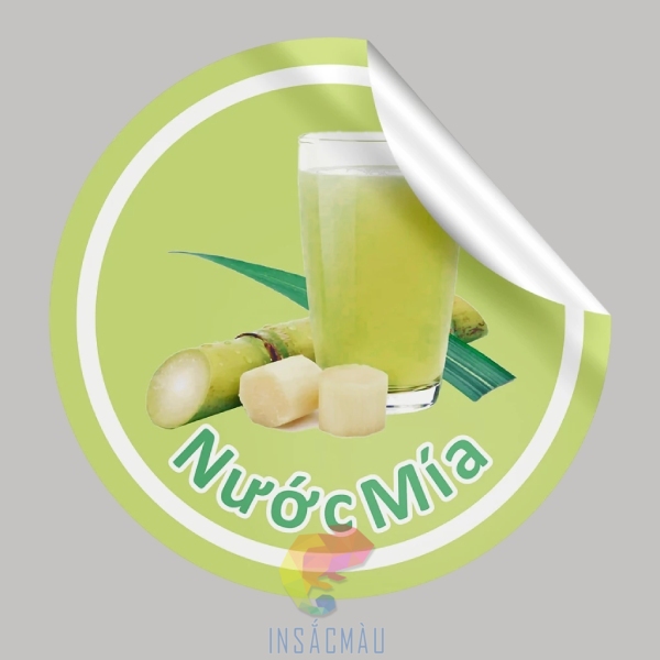 Mẫu tem nhãn nước mía đẹp, chất lượng
