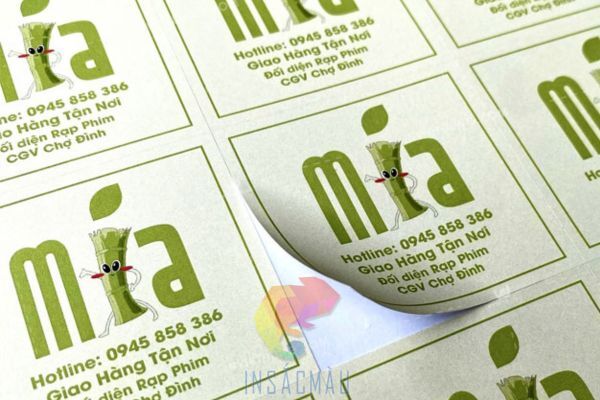 Mẫu tem nhãn nước mía hình vuông