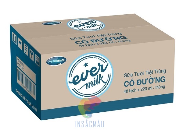 Mẫu thùng carton đựng sữa ever milk