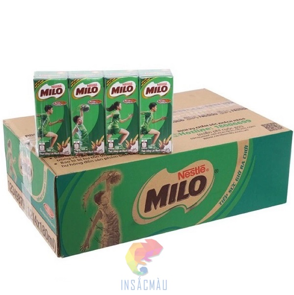 Mẫu thùng carton đựng sữa Milo