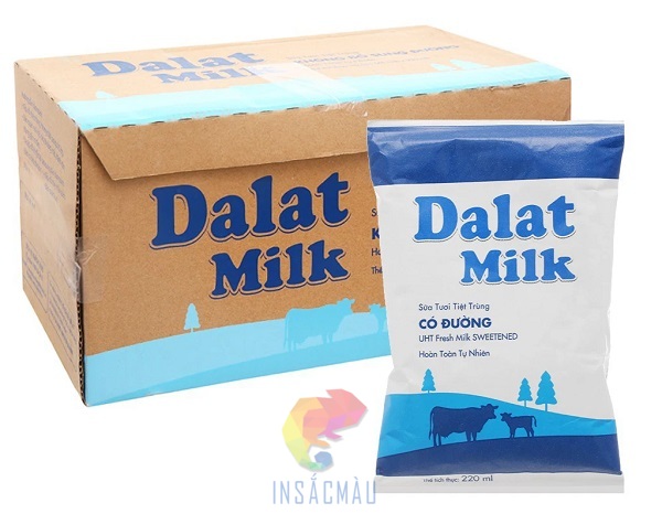 Mẫu thùng carton đựng sữa Dalat Milk lớn