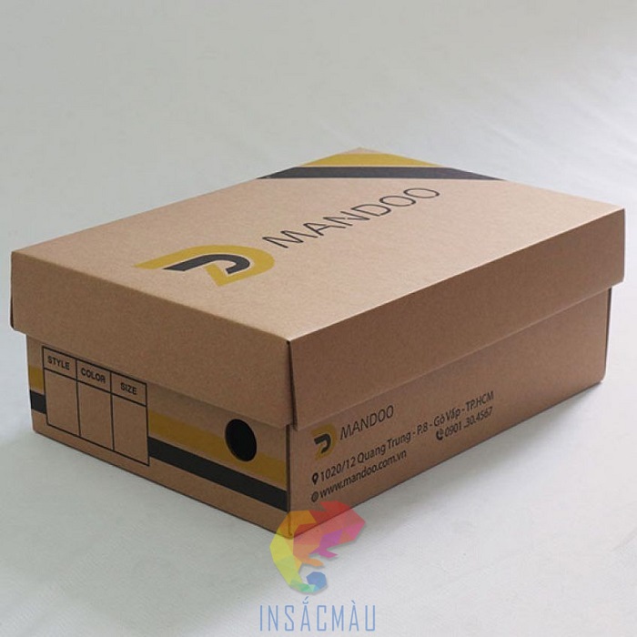 Mẫu thùng carton nắp rời dáng dẹt