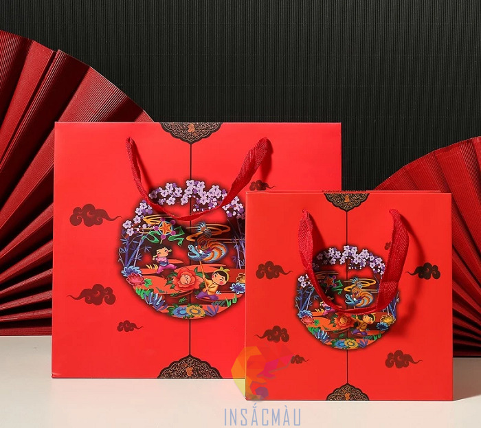Mẫu túi đựng quà Tết sang trọng, ấn tượng