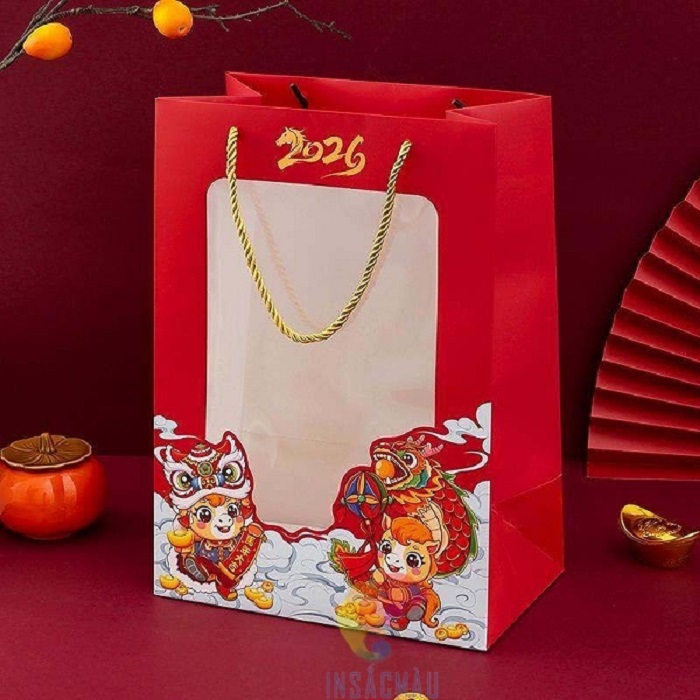 Mẫu túi giấy đựng quà Tết năm Bính Ngọ