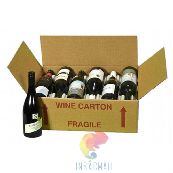 Mẫu bao bì carton đựng rượu vang